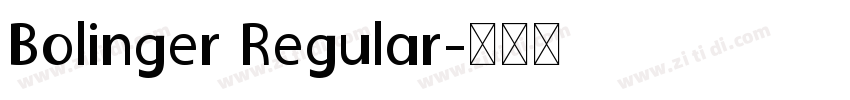 Bolinger Regular字体转换